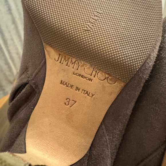 Jimmy Choo Taupe Mink Suede Boots - Picture 10 of 13